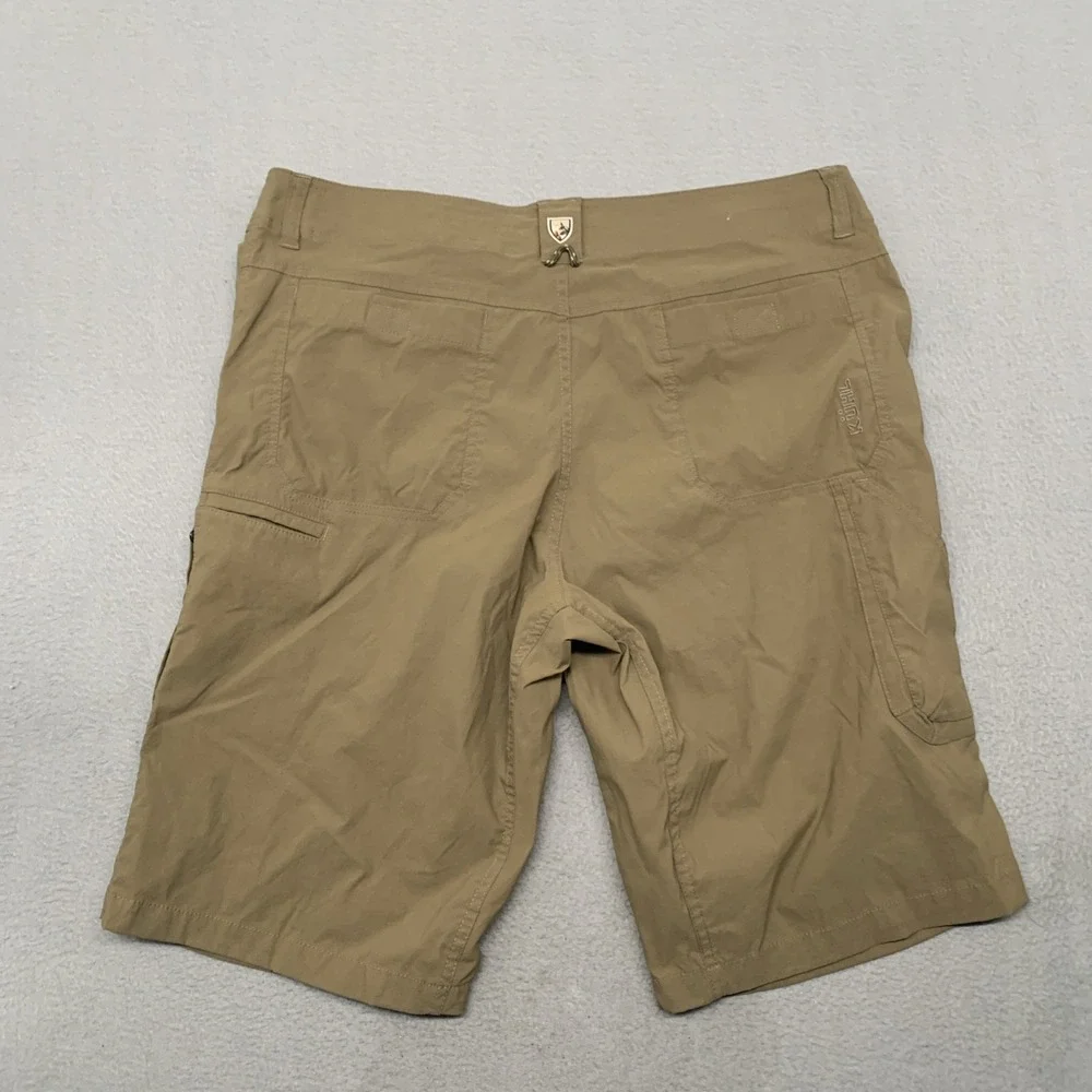 KUHL Silencr Shorts Mens 38 12" Inseam Khaki Tan Tech Hiking Hiking Golf Stretch - Picture 2 of 10